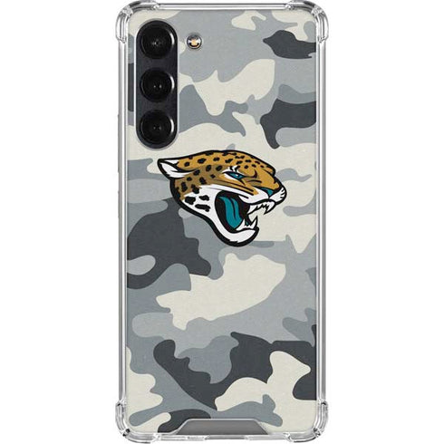 NFL Jacksonville Jaguars Camo Galaxy S24 FE Clear Case
